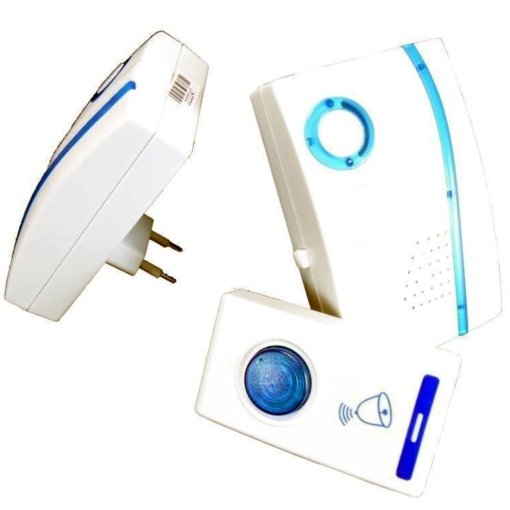 Trade Shop - Doppio Campanello Wireless Digitale Senza Fili 2 Ricevitori Casa Ufficio -