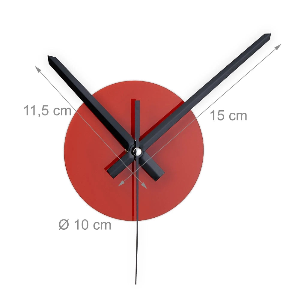 Orologio da parete decorativo romantico personalizzabile finitura originale diametro regolabile in plastica rossa 13_0013275
