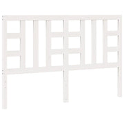 Testiera | Testata per Letto Bianca 156x4x100 cm Legno Massello di Pino
