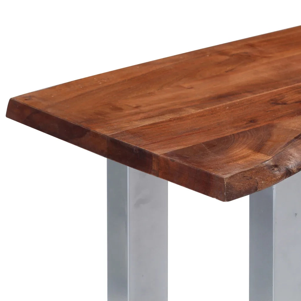 Tavolo Consolle 115x35x76 cm Legno Massello e Ferro 247830