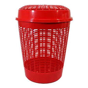 CESTA TRAFORATA PORTABIANCHERIA 'EUROPA' Ø 46,5 x h 56 cm, 65 lt - Col. Rosso