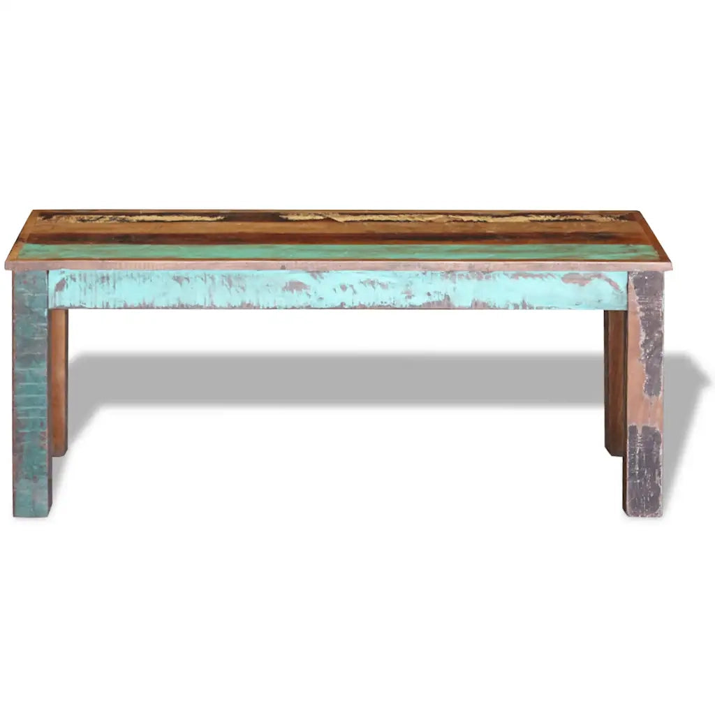 Panca-Sgabello in Legno Massello di Recupero 110x35x45 cm 362804