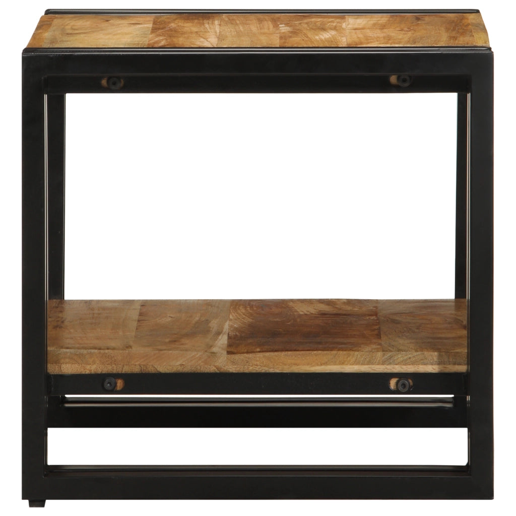 Tavolino da caffÃ¨ 40x50x38 cm in legno massello grezzo di mango