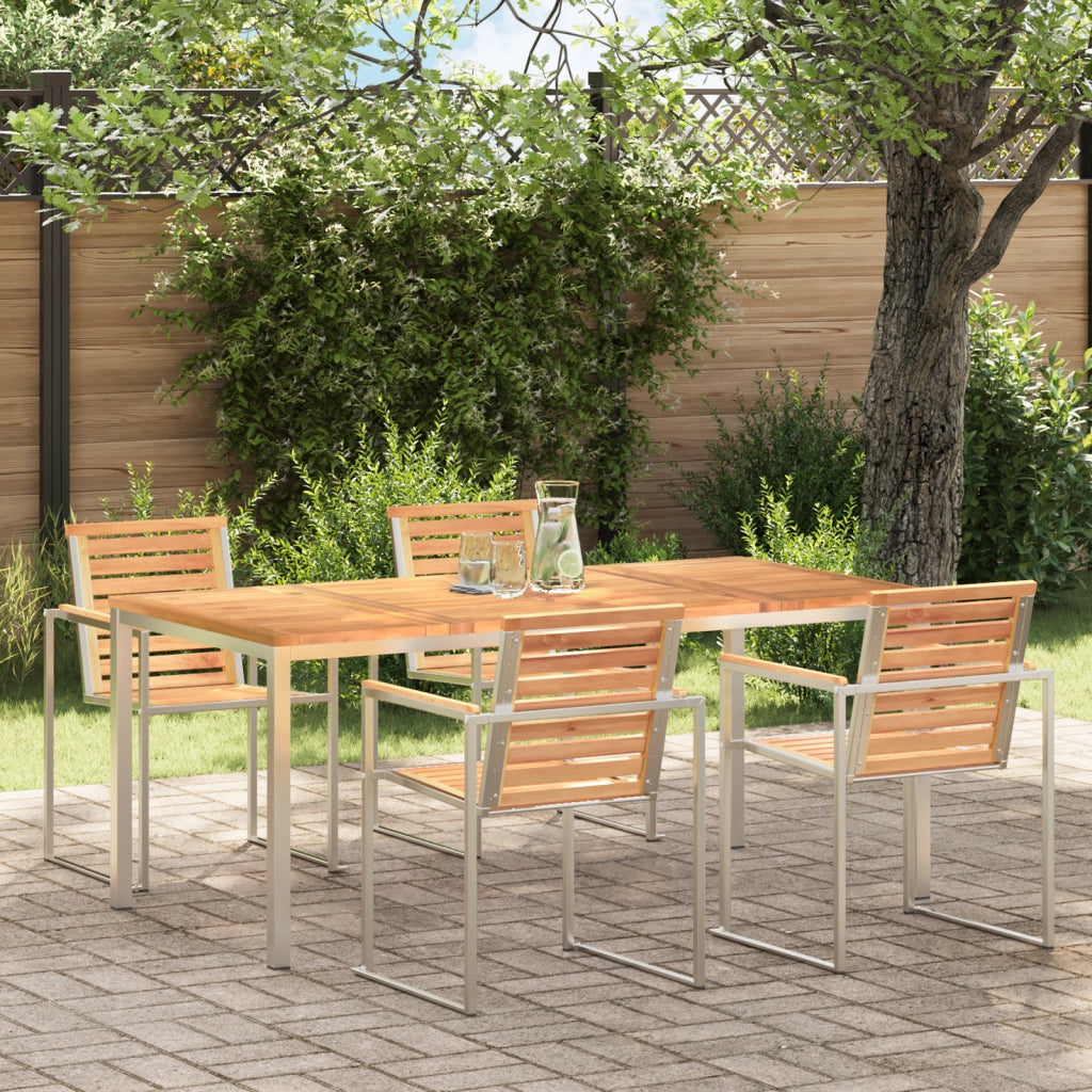 Tavolo da pranzo da esterno 180x90x75 cm in legno massello di teak