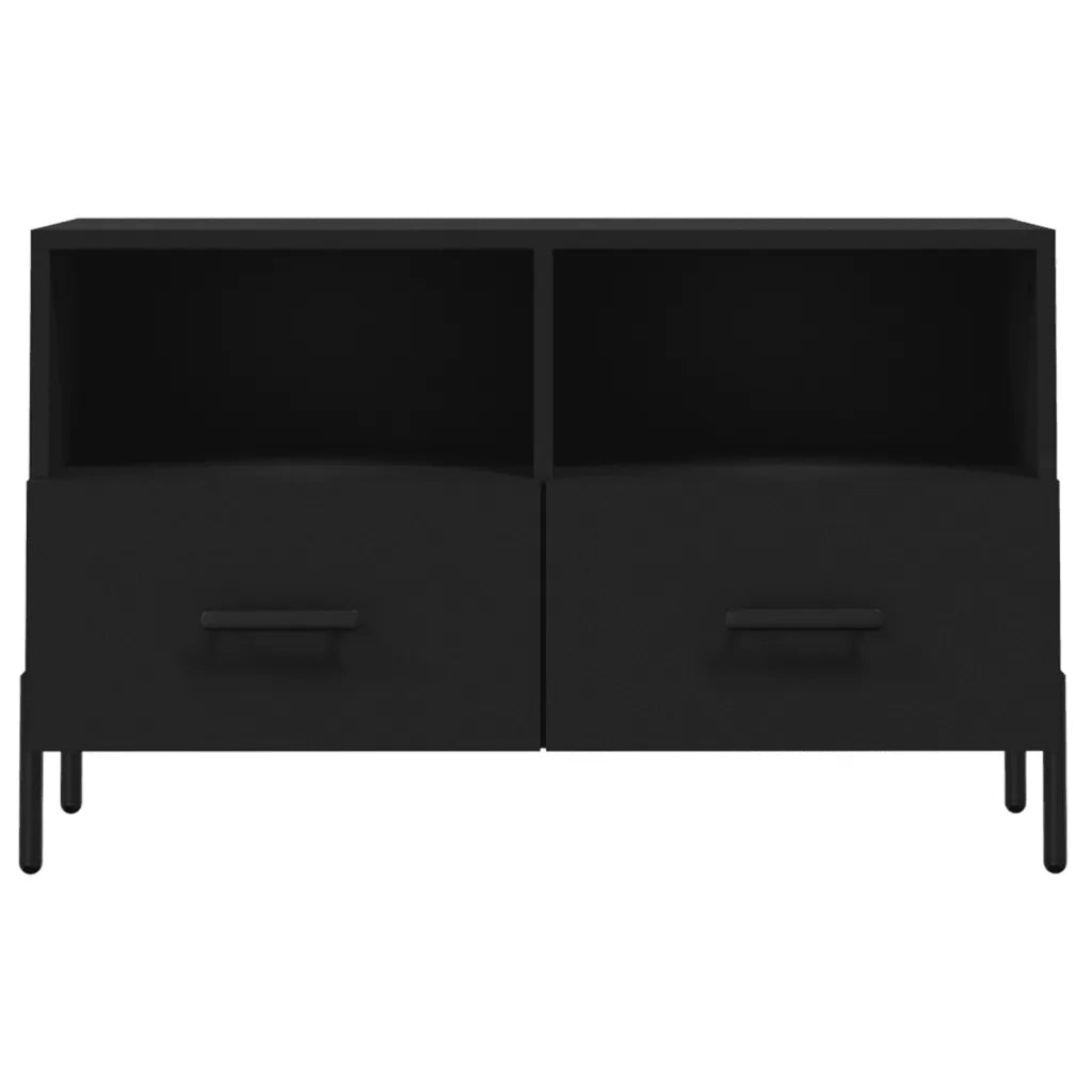 Mobile Porta TV Nero 80x36x50 cm in Legno Multistrato 828981