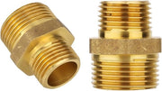 Fittings adattori a 3/4" NPT masch. x 1/2" NPT masch. in rame, 2 pezzi.