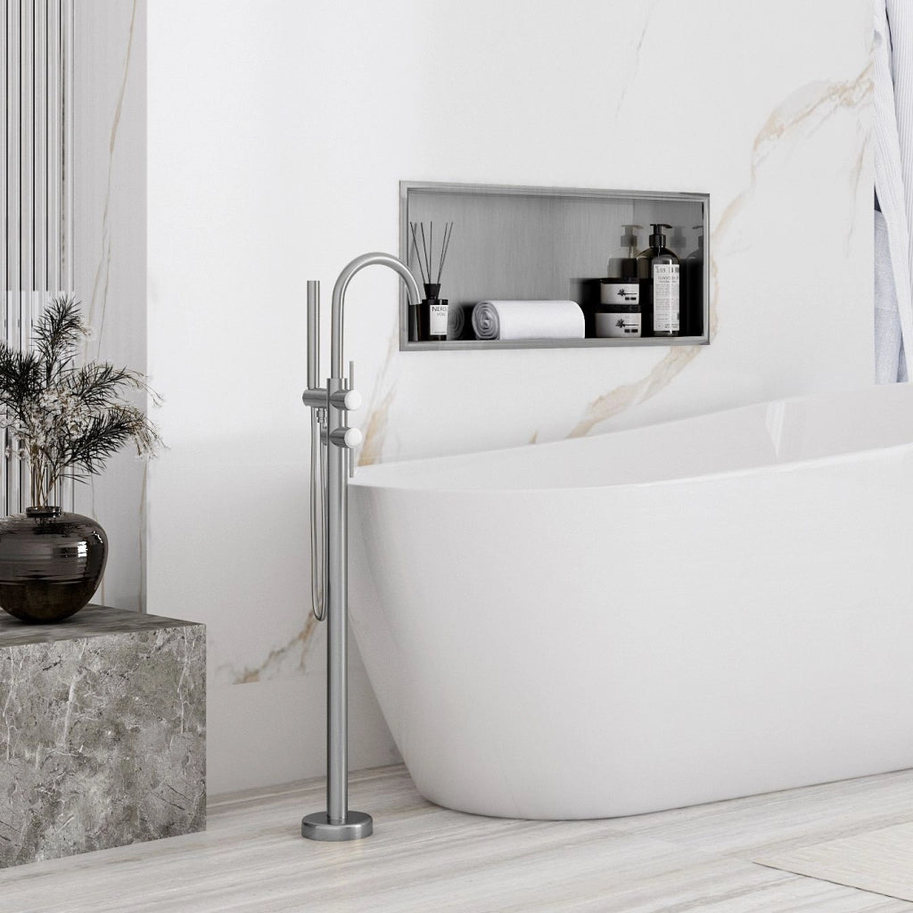 Mensola Bagno 30x60 Steel Brush