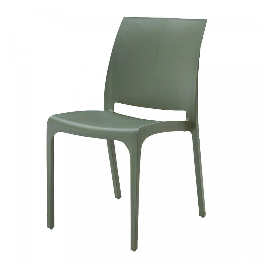 Sedia da Giardino Volga 46x54x80 h cm in Polipropilene Verde