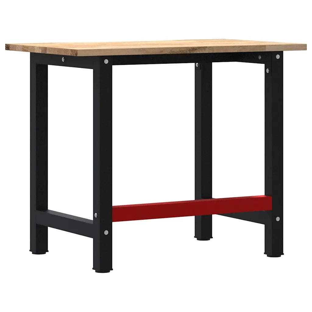 vidaXL Banco Lavoro 100x60x81,5 cm Legno Massello Rovere