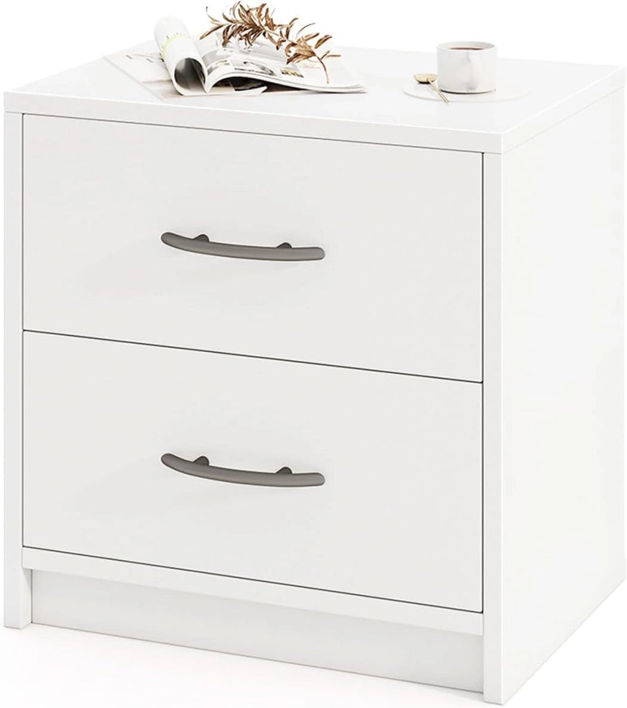 Comodino con cassetti 2/3, comodino in legno MDF, 38,5 x 28 x 39 cm, per soggiorno, camera da letto, ufficio (3 cassetti)