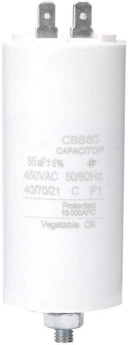 Condensatore di Avvio 35uF 450V - Condensatore per Lavatrici - Condensatore per Veicoli - Connettore a Viti - Progetto Sostenibile