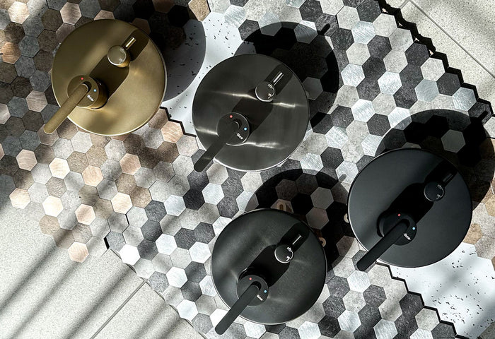 Set Doccia Da Incasso Rea Ontario Brush Gold + Box