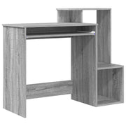 Scrivania | Tavolo da Ufficio Grigio Sonoma 106 x 41 x 88.5 cm Legno multistrato