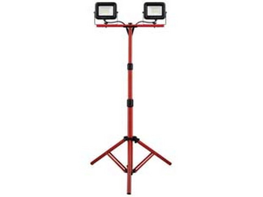 1pz proiettori led treppiede ip65 rework 2x30w 4000k naturale 5400 lm cod:ferx.fer440462