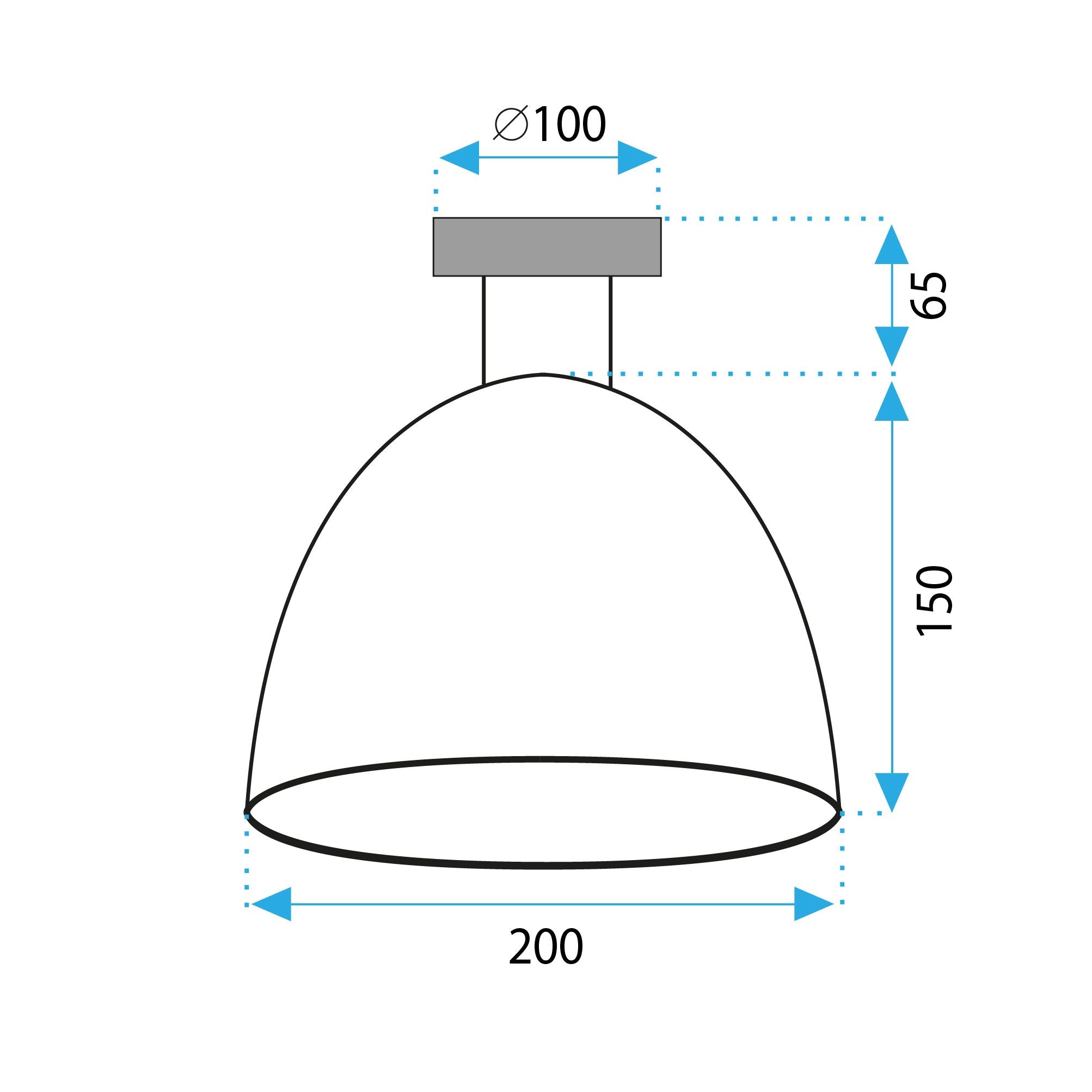 Lampada Da Soffitto APP1303-1C Black