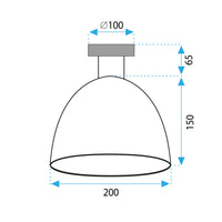 Lampada Da Soffitto APP1303-1C Black