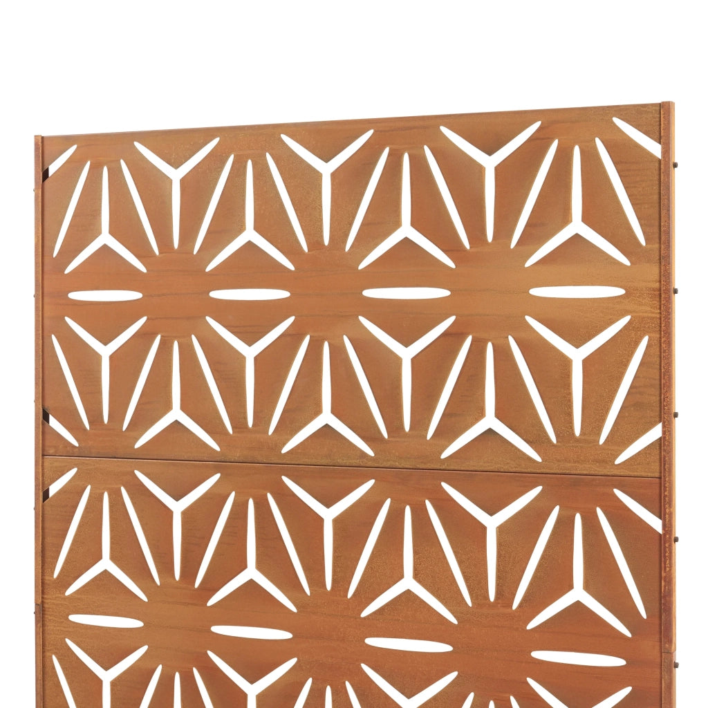 Schermo in acciaio corten 180 x 120 x 40 cm ruggine 03_0010228