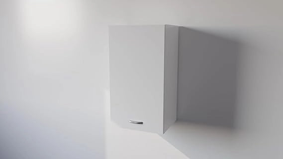 CALANDRELLI - Pensile Cucina in Legno Nobilitato Bianco Mobile Alto con 1 Anta, Pensile Componibile Moderno Made in Italy (H70XL40XP32cm)