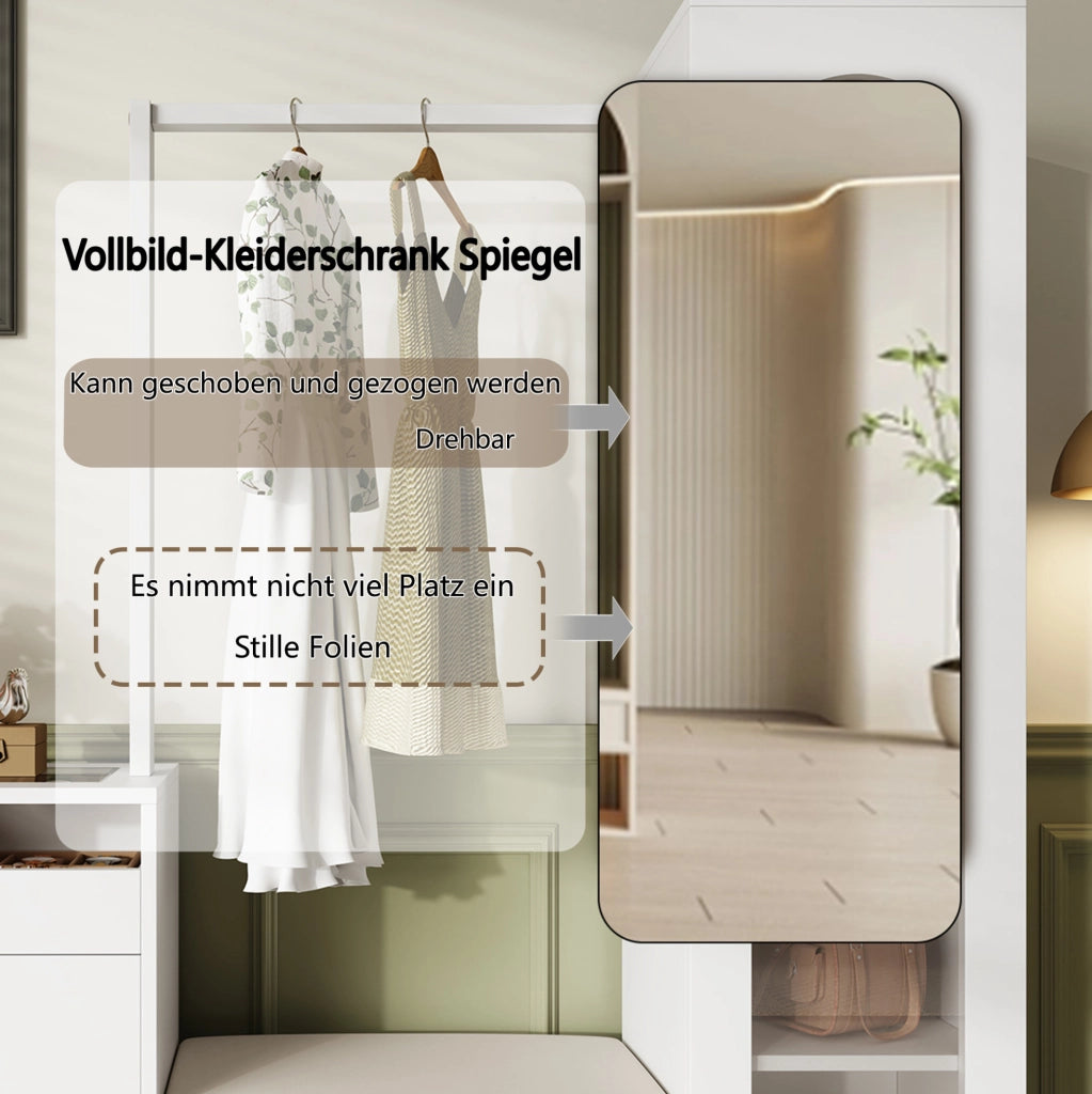 Mobile ingresso multifunzione con specchio e LED