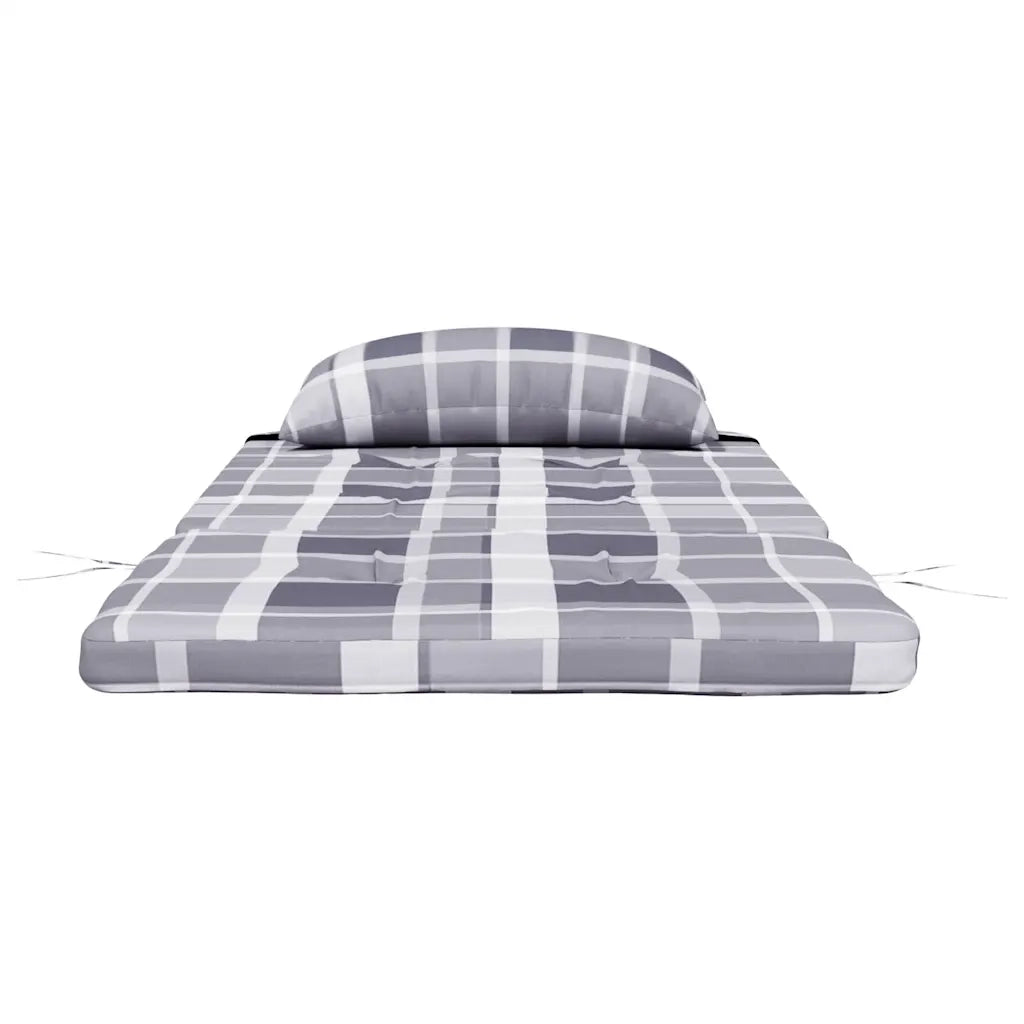 Cuscini Sedia Adirondack 2 pz a Quadri Grigio in Tessuto Oxford 361844