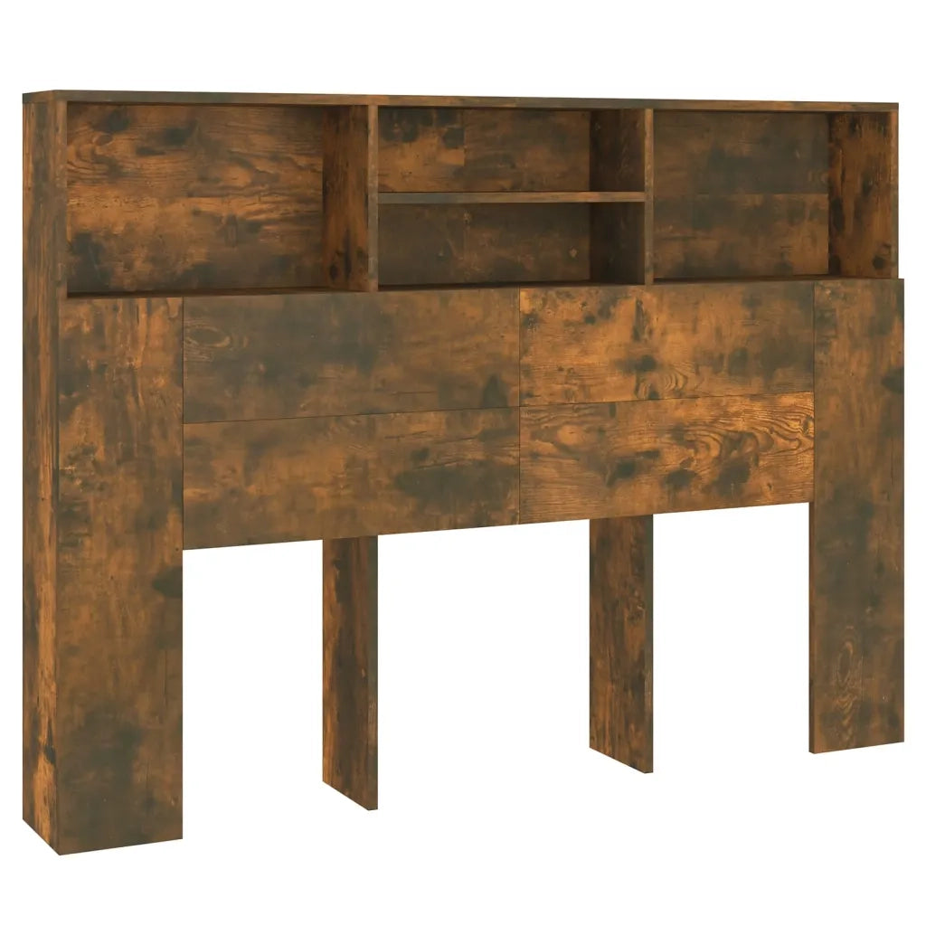 Testiera | Testata con Scomparti Rovere Fumo 140x19x103,5 cm