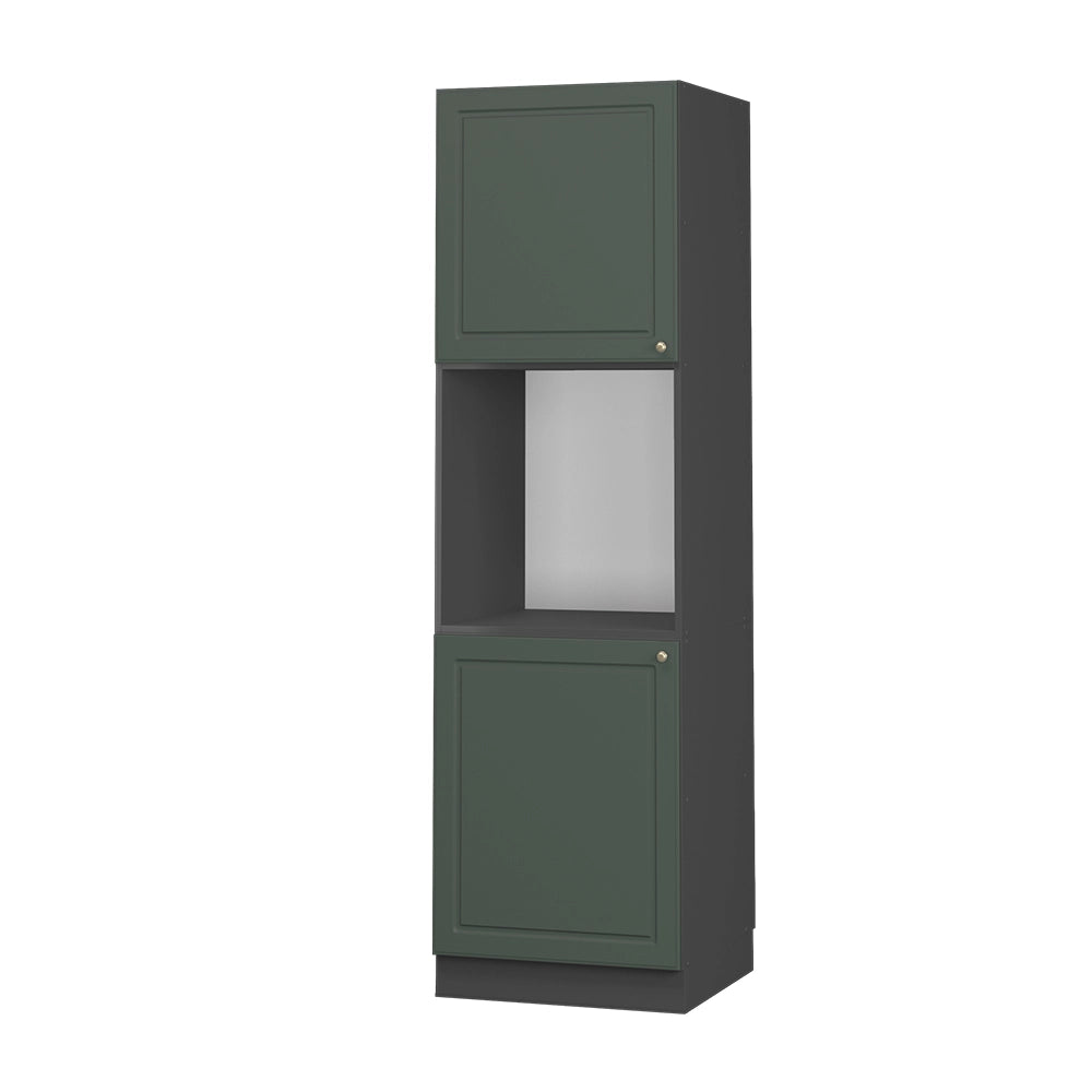Mobile per forno da incasso Fame-Line Verde-oro rustico/Antracite 60 cm aperto Vicco