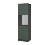 Mobile per forno da incasso Fame-Line Verde-oro rustico/Antracite 60 cm aperto Vicco