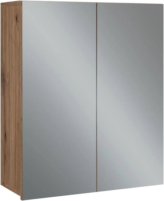 Specchio contenitore bagno Takumi, Artigiano, 60 x 70 cm con 3 scomparti chiusi, per la conservazione e l'organizzazione degli accessori da bagno