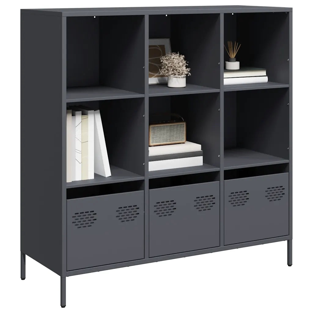 Credenza Antracite 101,5x39x103,5 cm Acciaio 851390