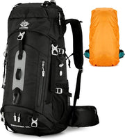 Zak da Viaggio 60 litri, Borsa da Trekking per Uomo e Donna, Impermeabile, Grande, con Copertura da Pioggia, per Outdoor, Campeggio, Escursione, Alpinismo, Viaggio
