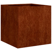 Fioriera | Cassetta per fiori | Vaso Arrugginita 40x40x40 cm in Acciaio Corten