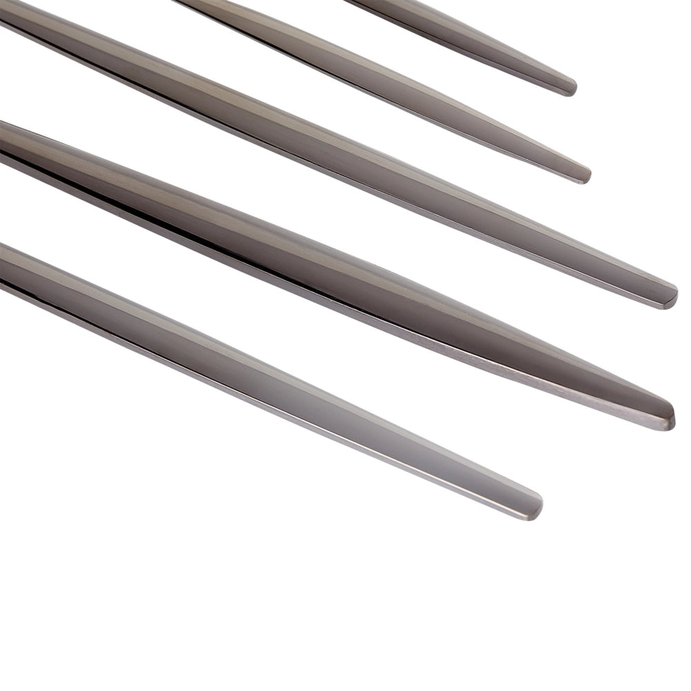 Set di posate in acciaio inox nero 30 pezzi per 6 persone Coltello Cucchiaio Forchetta Cucchiaio Forchetta per torte Design moderno