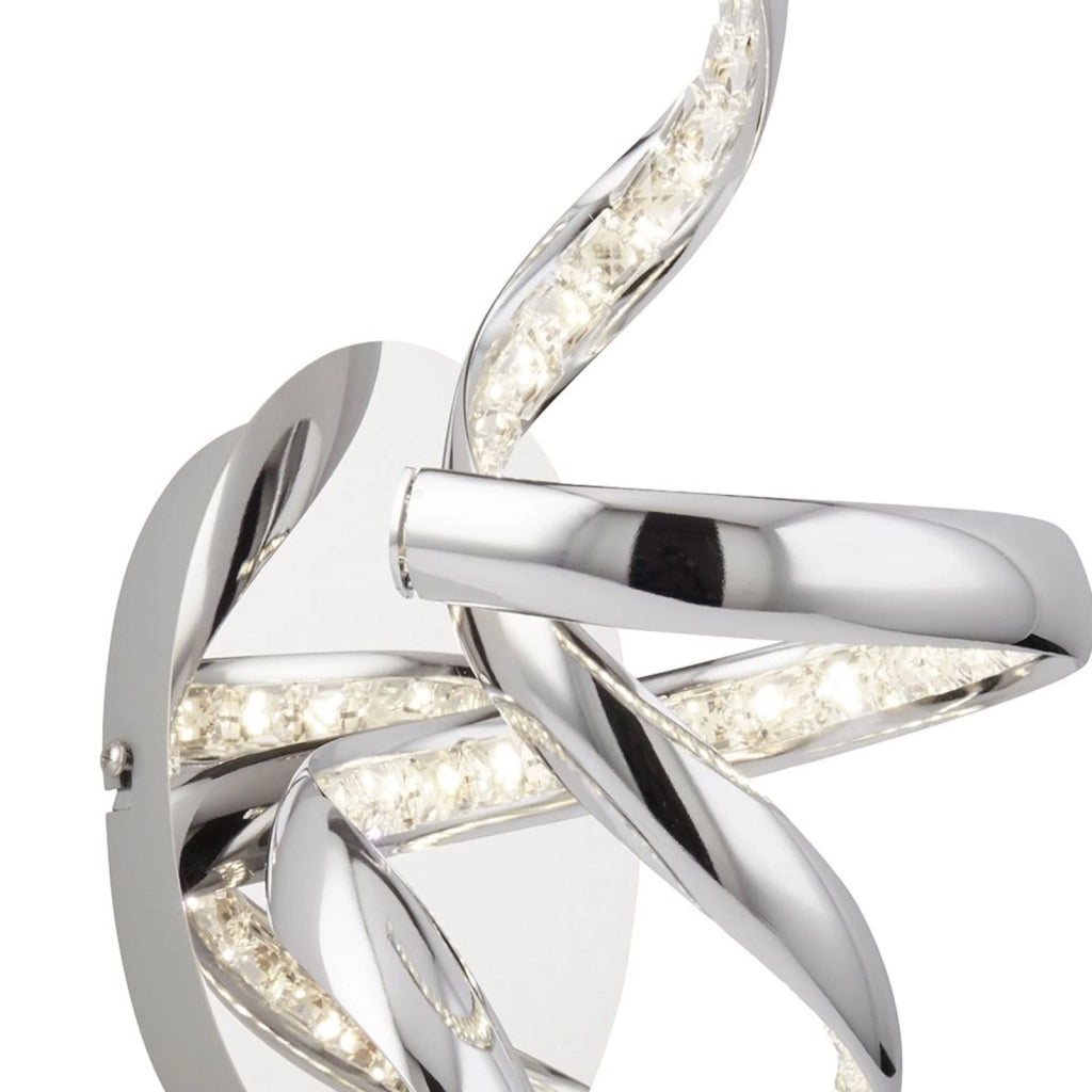 Applique Contemporanea Volterelli Acciaio Cromo Vetro Led 15,92W 4000K