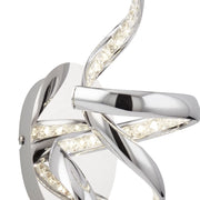 Applique Contemporanea Volterelli Acciaio Cromo Vetro Led 15,92W 4000K