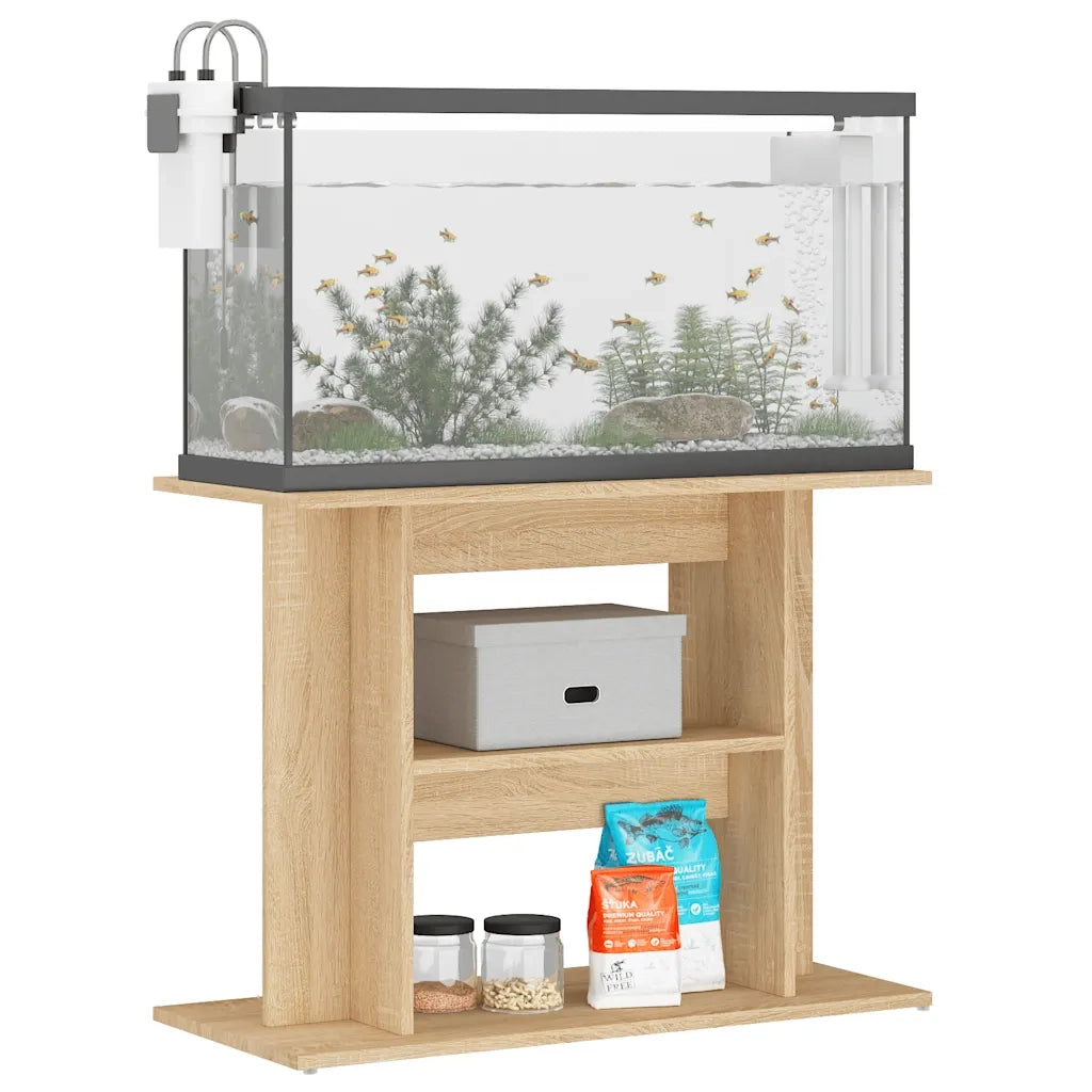 Supporto Acquario 80x35x60cm in Legno Multistrato Rovere Sonoma CFW2617222