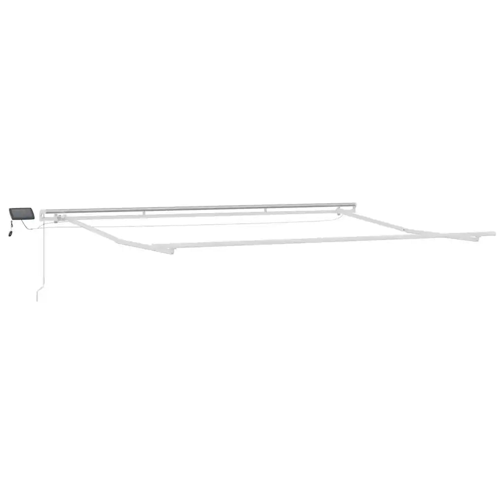Tenda Retrattile Manuale con LED Antracite/ Bianco 500x300 cm