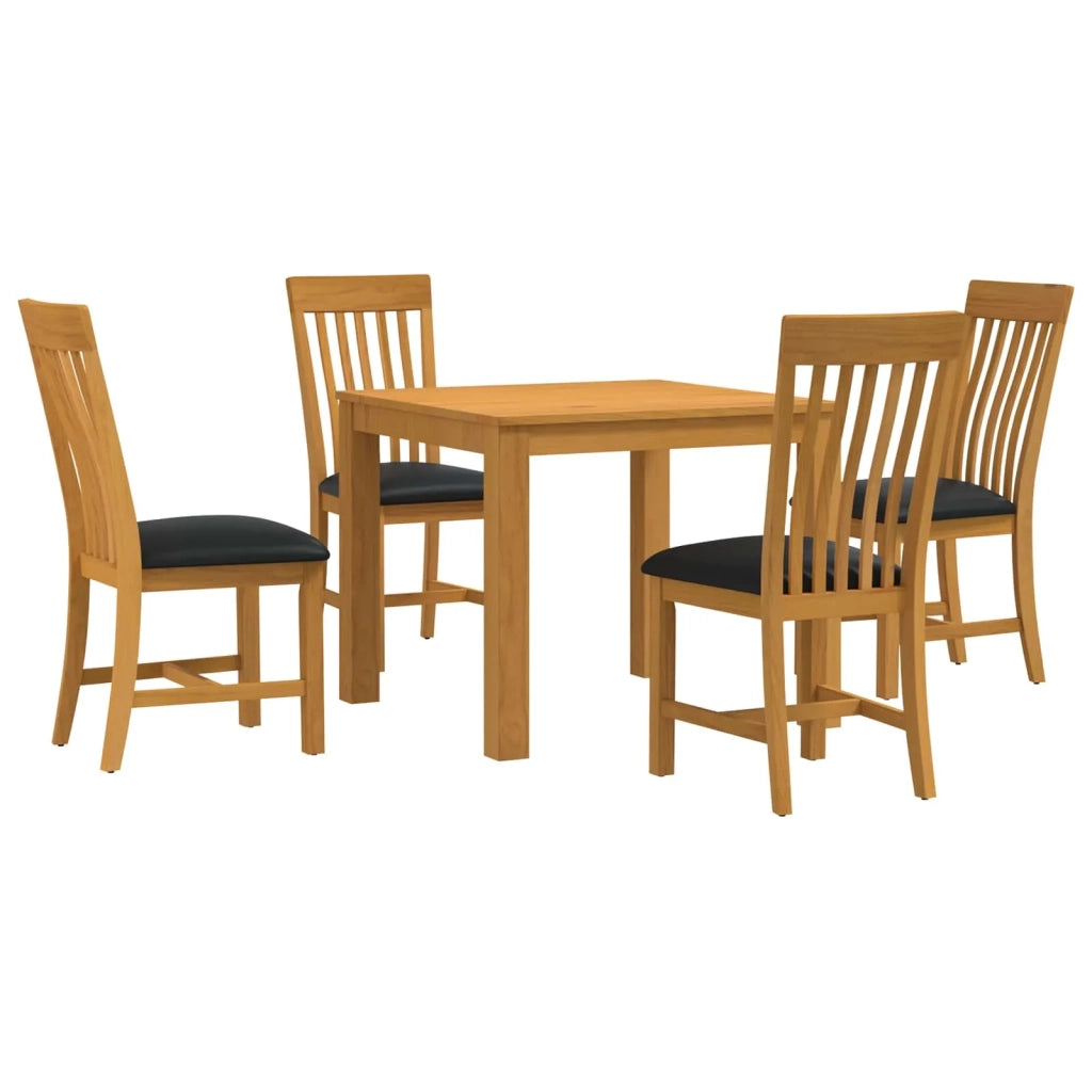 Set da pranzo 5 pz Nero Legno di Quercia Massello 3430340