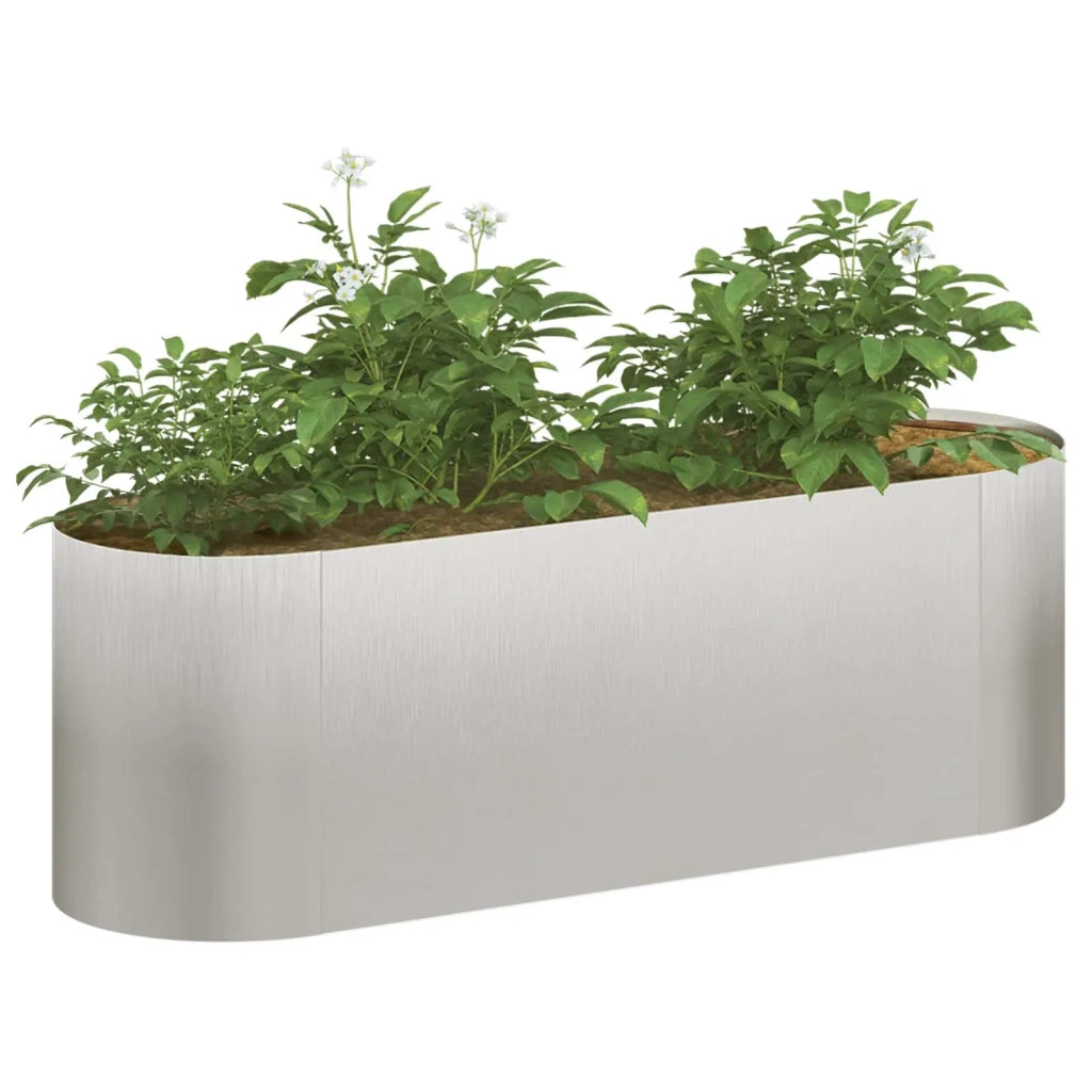 Letto rialzato da giardino Acciaio Inox 120 x 40 x 40 cm 8011688