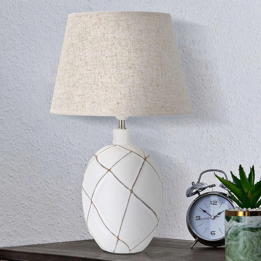 Baha, Lampada da Tavolo Necessaria 1 Lampadina, Bianco