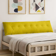 Cuscino per Schiena Giallo 200 x 50 cm Tessuto in Cords 42014983