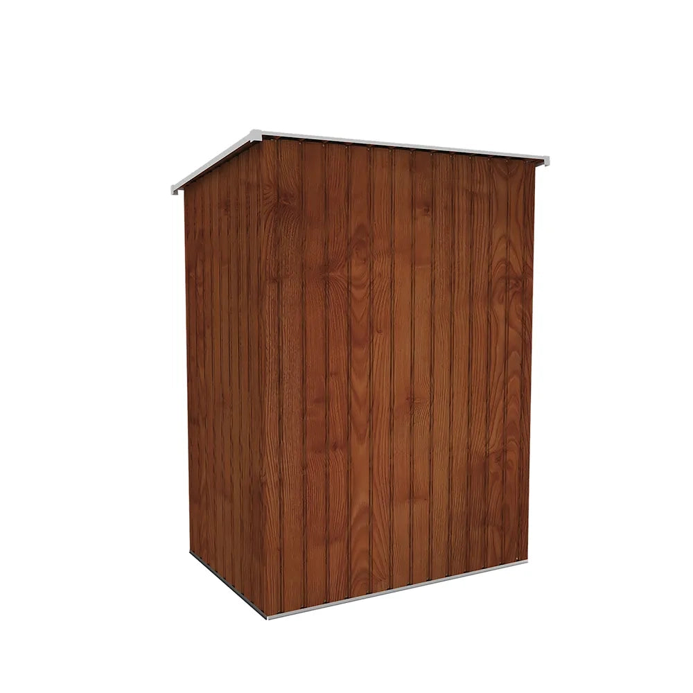 Casetta da giardino in acciaio zincato effetto legno 1,51x1,03xh1,96 m - 48kg- 1,55 metri quadri