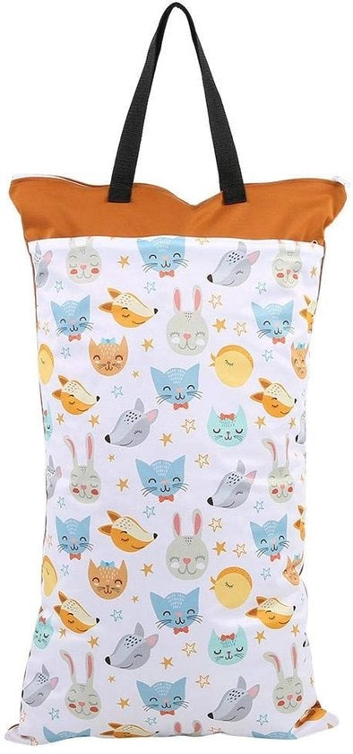 Tas Opbergtas Grote per Luiertas Acqua Impronta - Herbruikbaar - Duurzaam Polyester - per Luiertas Sporchi - con Taschi di Cerniera Doppia - Nattas