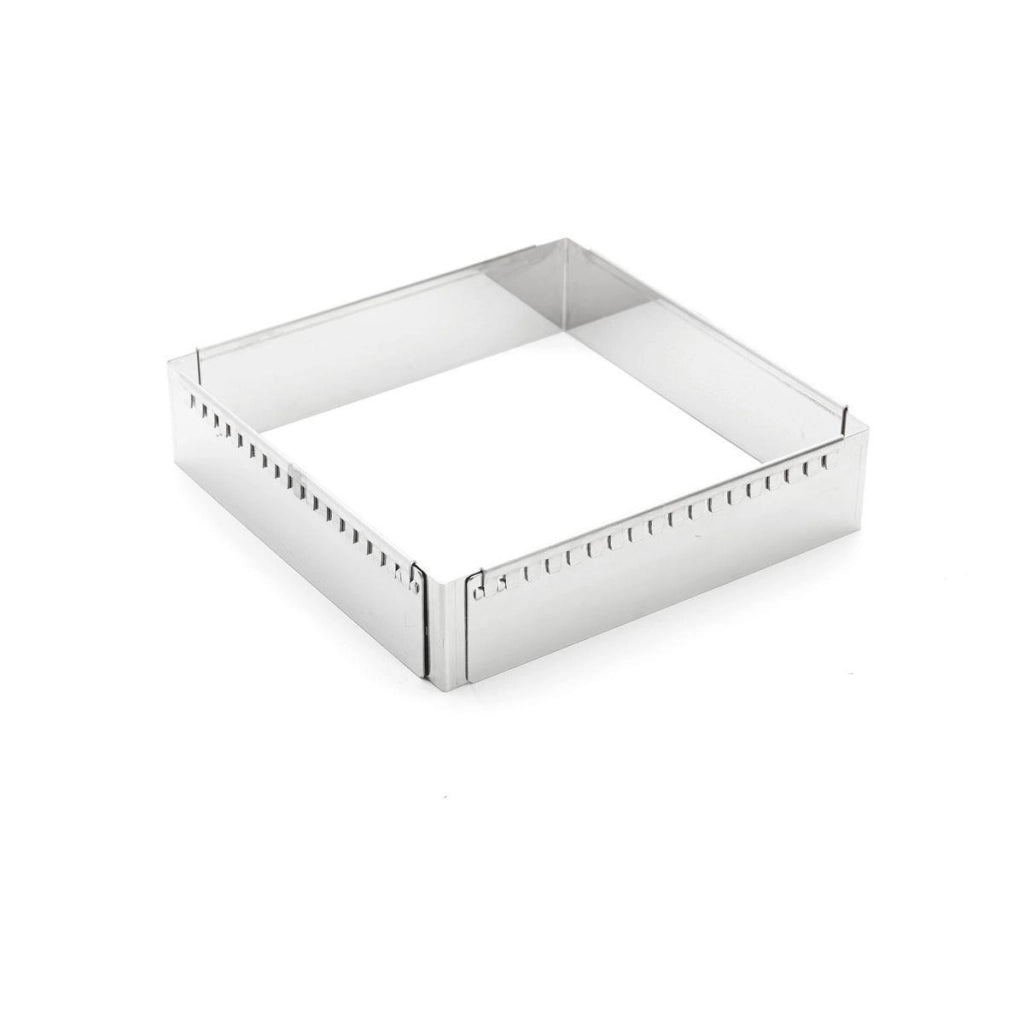 De Buyer 3013.20 Stampo per Torta Regolabile in Acciaio Inox da 20x20 cm a 37x37 cm Altezza 5 cm colore Acciaio inox