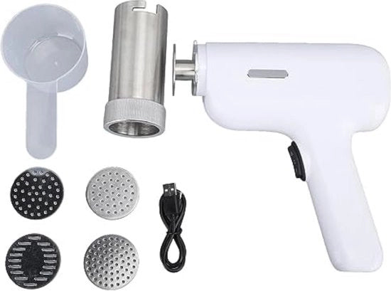 Frittelleuse elettrica 

Osservazioni: 
- Modello: 123456
- Capacità: 1,2 kg
- Potenza: 800 W
- Velocità: 800 g/min
- Materiale: acciaio inossidabile
- Dimensioni: 30 x 20 x 15 cm
- Peso: 3,5 kg
- Garanzia: 2 anni