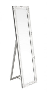 Specchio da Terra Legno Bianco Rustico Interno 40x160 cm - HALL