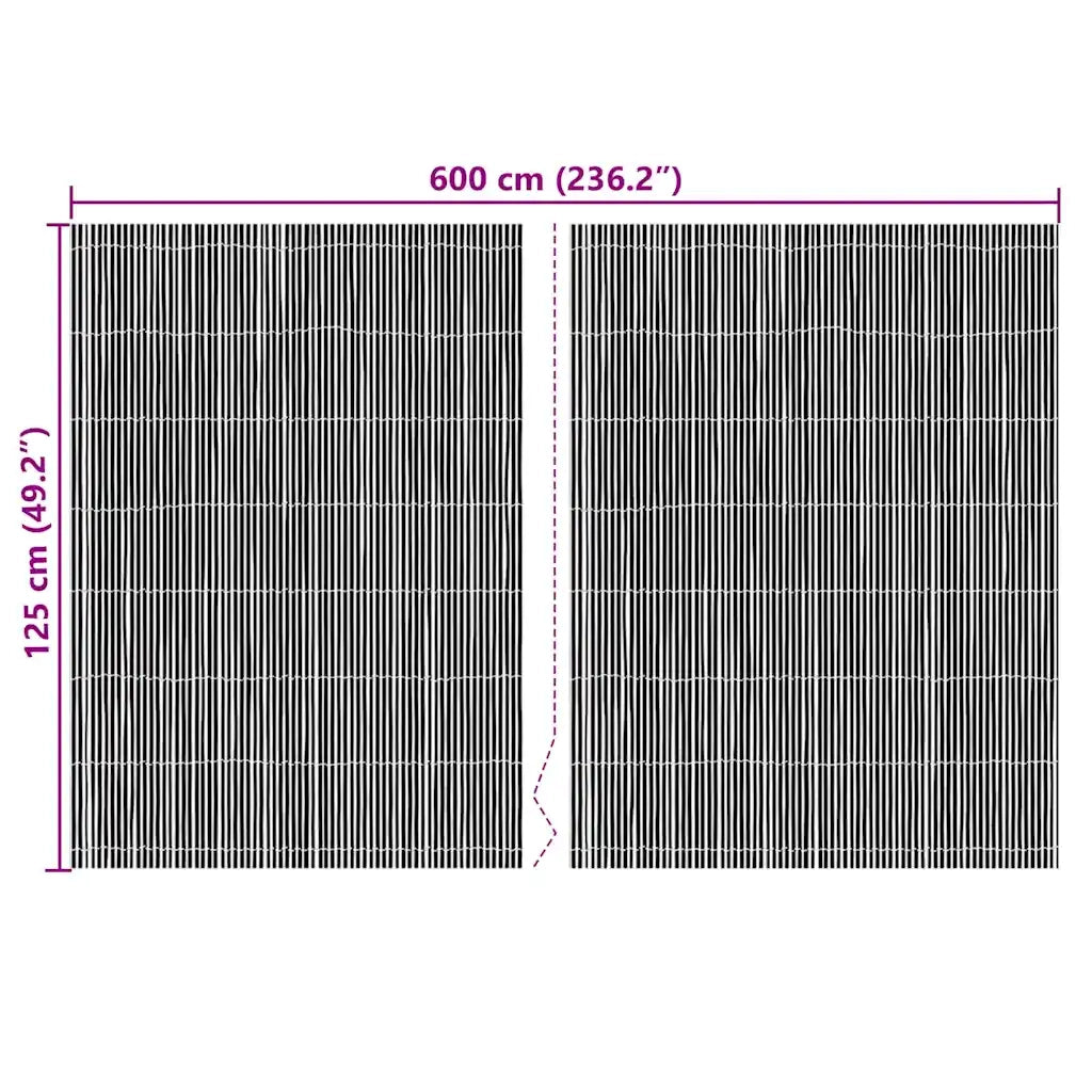 Recinzione da Giardino | Recinzione in bamb¨´ Naturale 600 x 125 cm Bamb¨´