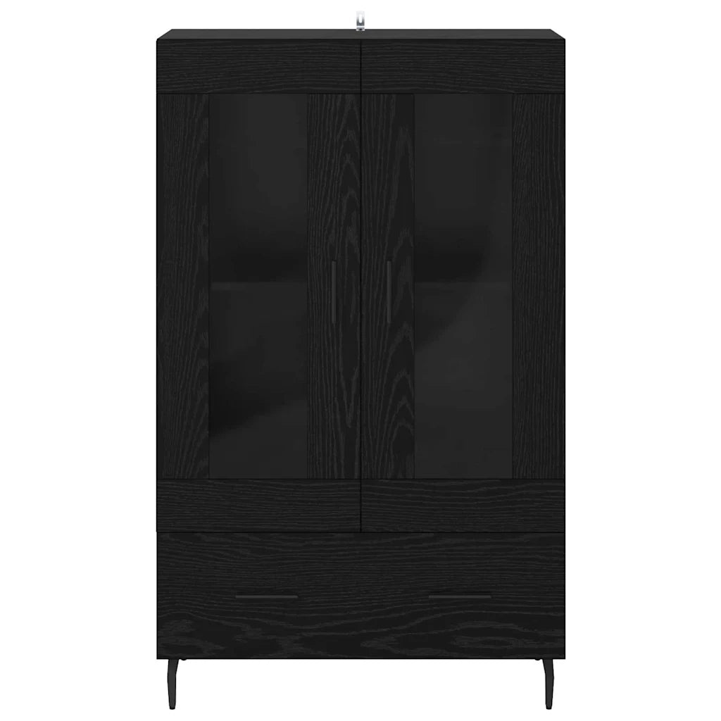 Credenza Rovere Nero 69,5 x 31 x 115 cm Legno multistrato