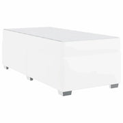 Letto singolo | Letto per adulti | Struttura del letto con materasso Bianco 100 x 200 cm Tessuto