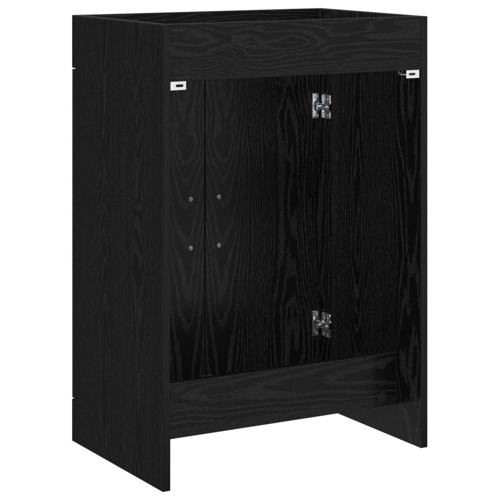 Mobiletto da Bagno Sotto Lavabo Rovere Nero 78,5 x 37,5 x 81 cm 890689