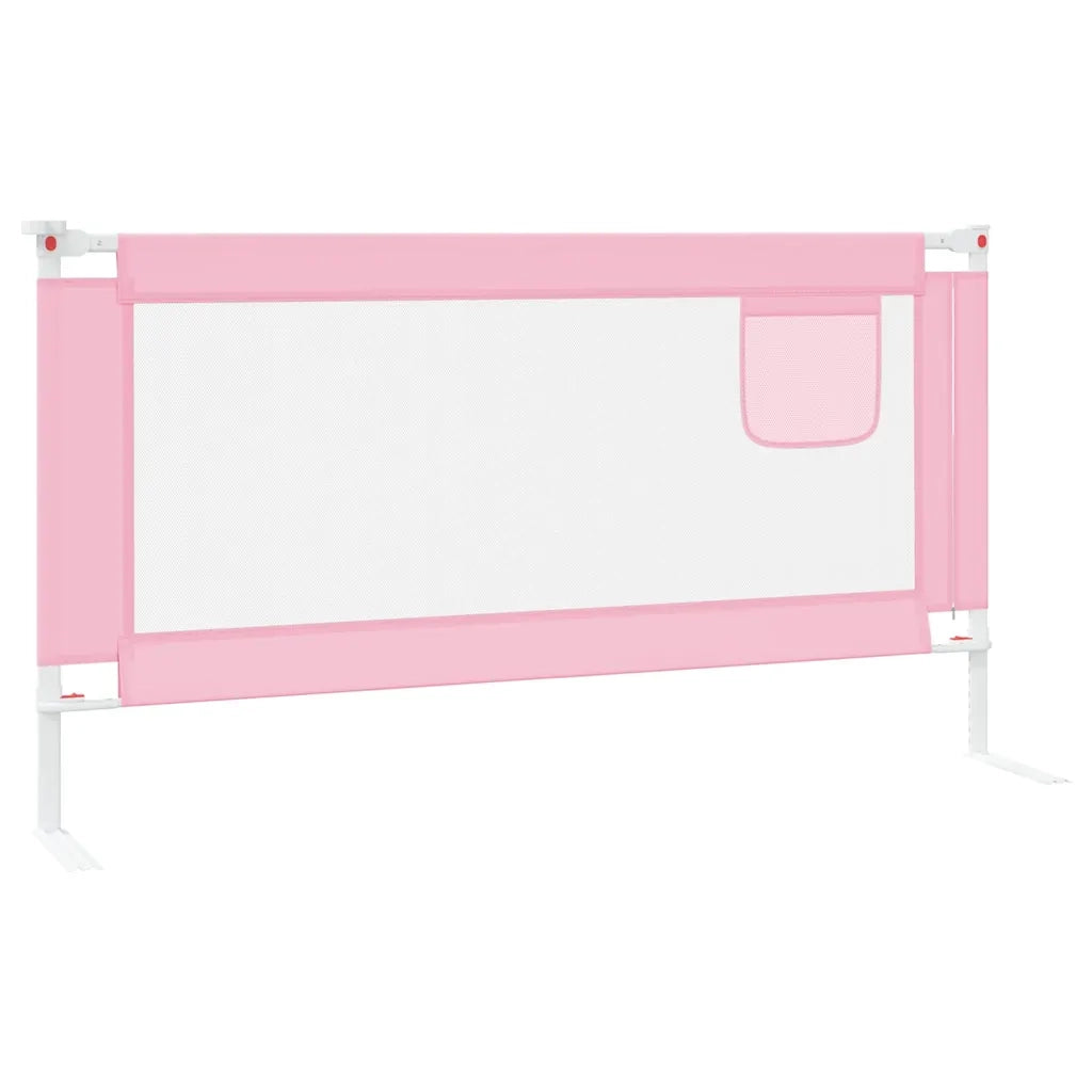 Sponda Letto di Sicurezza per Bambini Rosa 160x25 cm Tessuto 10203